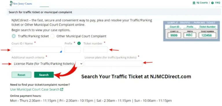 www.njmcdirect.com Ticket Payment Online